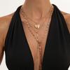 KunJoe 3Pcs/Set Punk Y-Shaped Metal Heart Pendant Choker Necklace Women 2026 Trendy Bead Adjustable Clavicle Chain Jewelry Gift