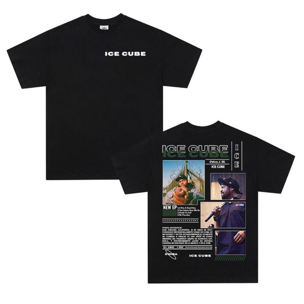 

Rap Artist Ice Cube Tour Album Graphic T-shirt Men s Hip-hop Fashion Summer Print Cotton Short-sleeved Y2K S