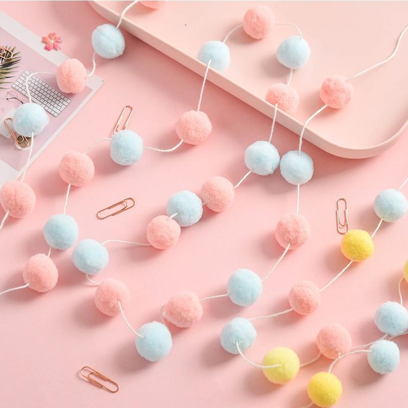2.5cm 30PCS Creative Handmade Felt Ball Wool Ball Wreath String Ornaments DIY Accessories