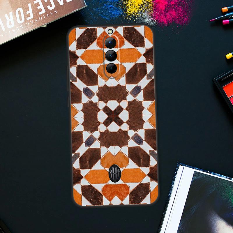 Moroccan Tile Case For ZTE Nubia Red Magic 8 8S Pro Plus RedMagic 9 Pro Plus 6 7 6S 7S Pro 5S 6R 5G Cover