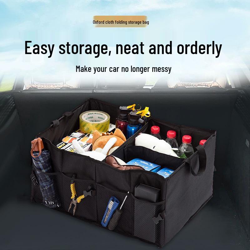 Large Foldable Oxford Cloth Car Trunk Storage Box Oxford Cloth