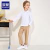 Lomon Kids' Fleece-Lined Long-Sleeve Polo Shirt