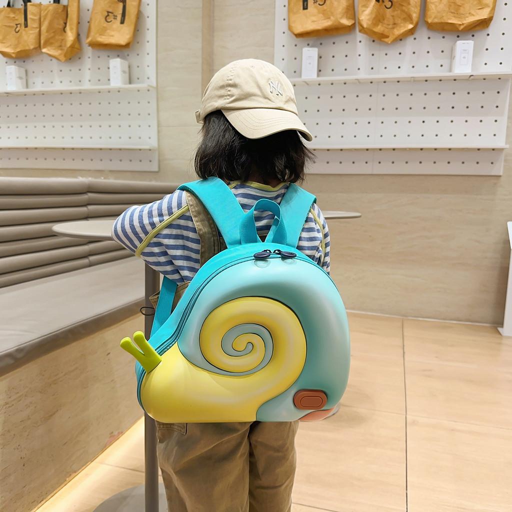 Snail Kids Shape Backpack With Waterproof Canvas And Led Flashing Light Gift