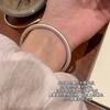 Bracelet women's simple niche design high sense 2025 new ancient plain ring silver bracelet accessories