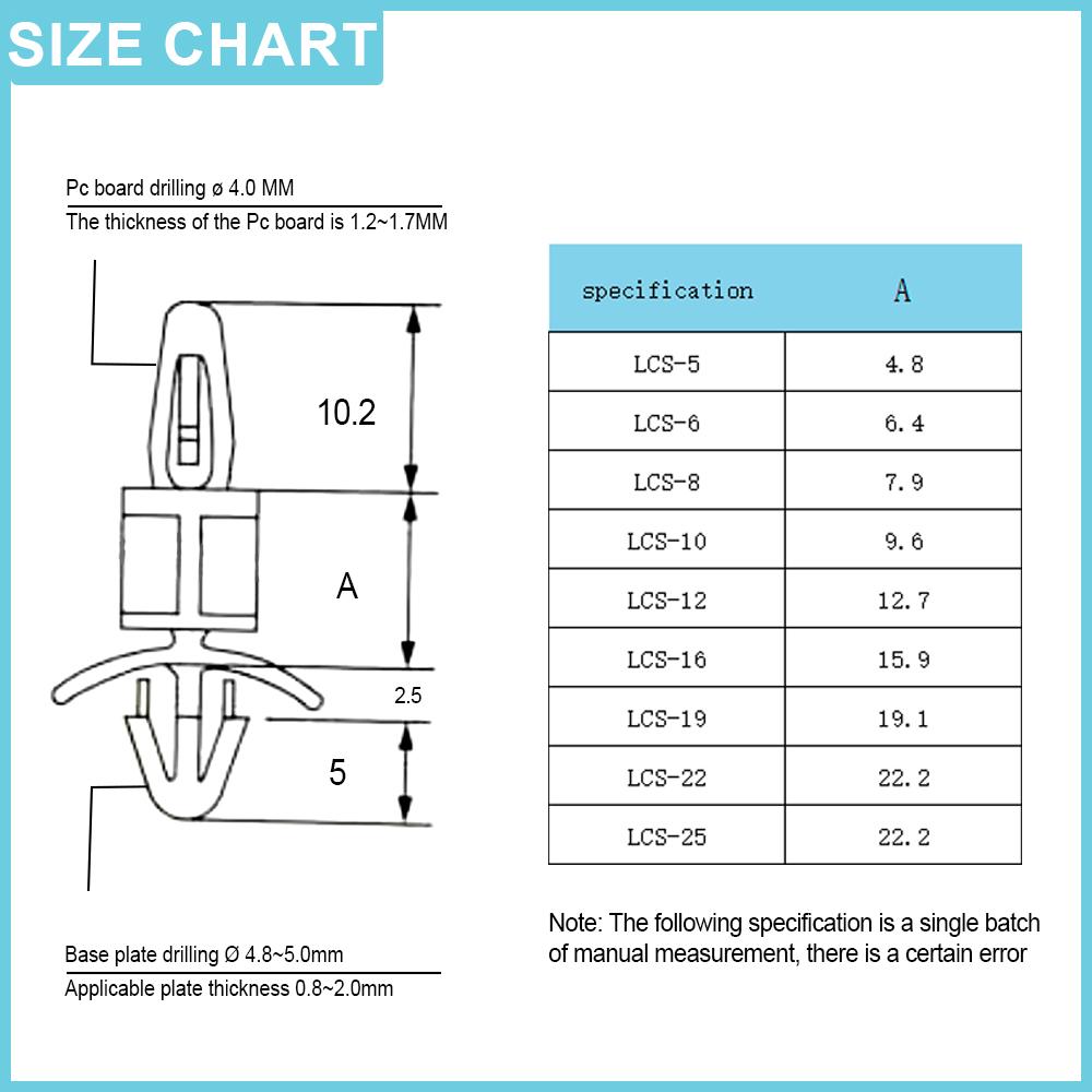 20-100 Stück Nylon-Abstandshalter Standoff Leiterplattenplatine Kunststoff-Säule Isolationssäule Loch-Ø 5~25mm Rack-Mainboard Kunststoff-PC-Abstandshalter