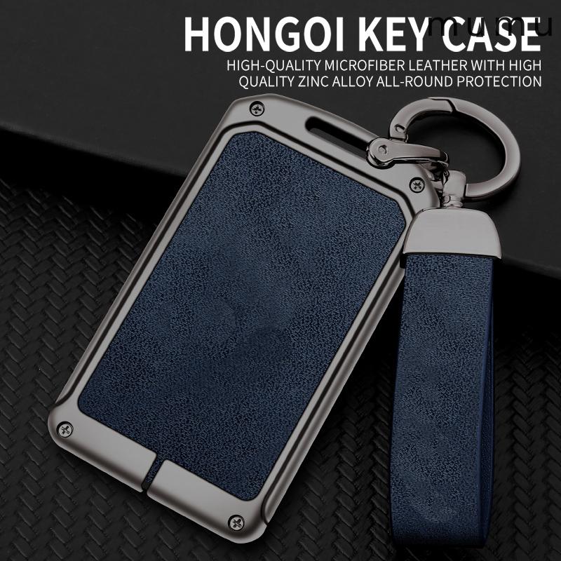 Zinc Alloy For Hongqi Hs5 Hs7 H9 Car Key Case Card Cover Magnetic Metal Protector Shell Keychain Keyless Auto Accessories