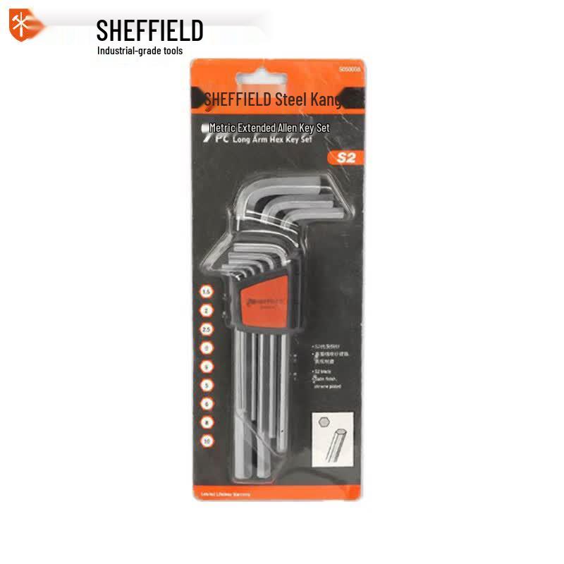 Sheffield 9-Piece Metric Extended Hex Wrench Set