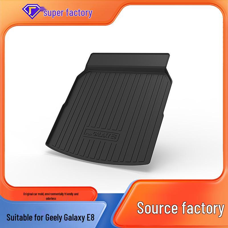 Waterproof & Wear-Resistant TPE Trunk Mat with Backrest Pad for Geely Galaxy L6/L7/E5/E8