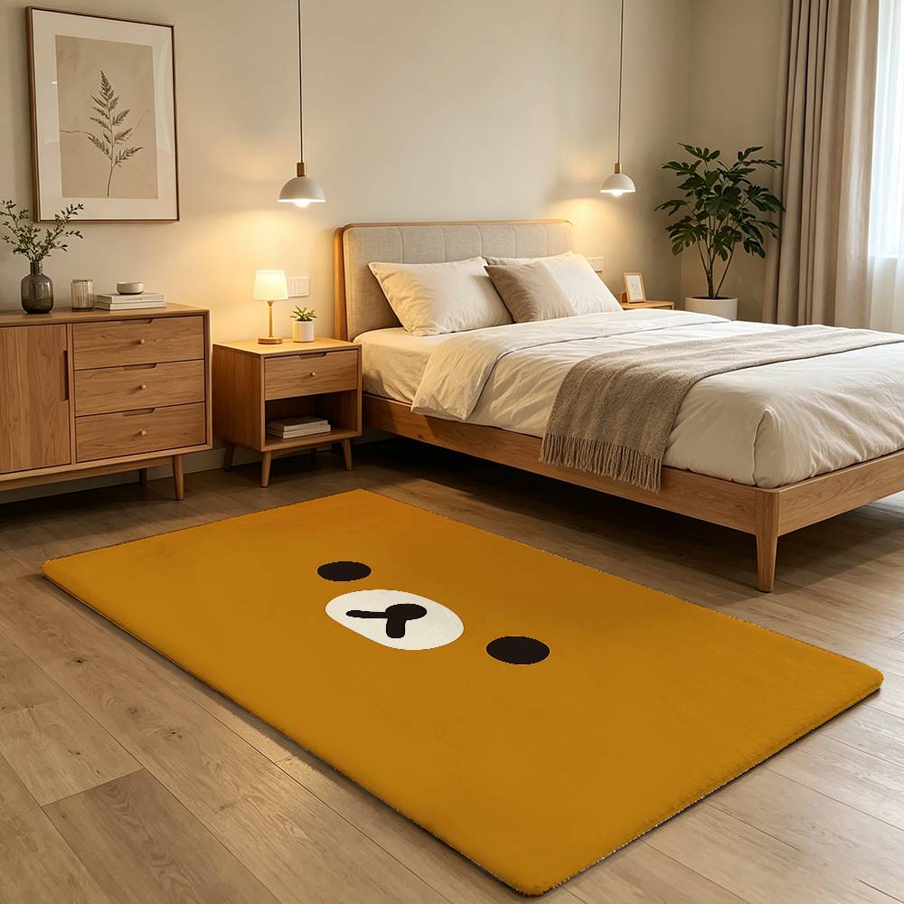 Cartoon-N-rIlakkumas Kawaii Carpet Bathroom Anti-slip Mat Door Mat Home Decoration Mat Entrance Door Mat Scratch-resistant Door