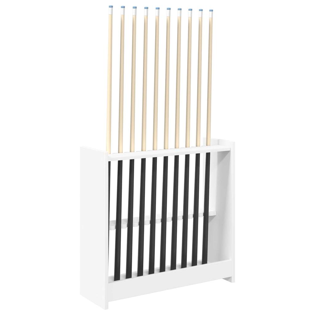 Billiard Cue Stand Particleboard 60 x 20 x 57 cm White