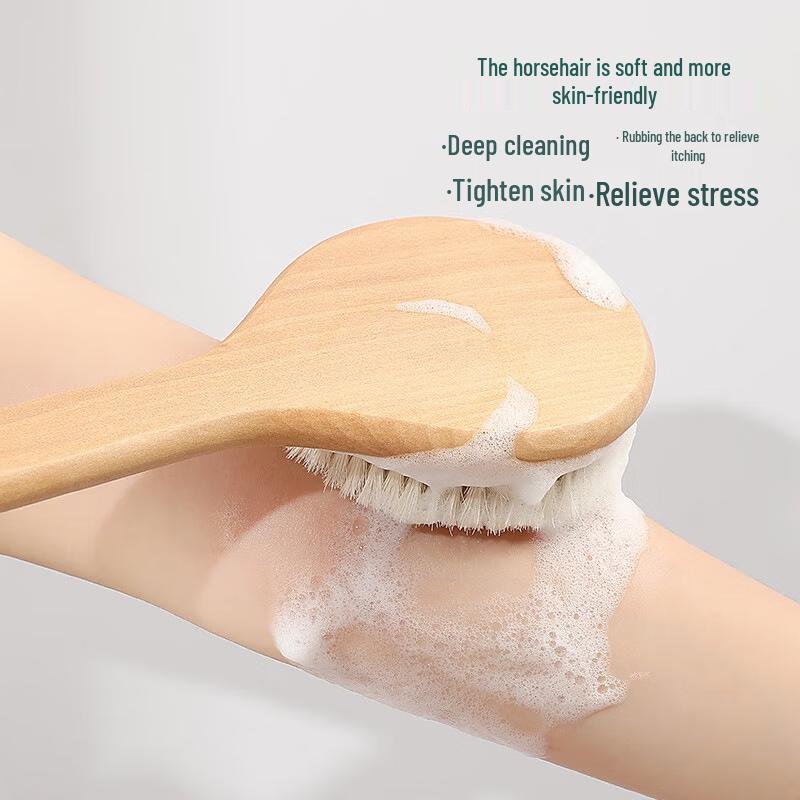 Long-Handled Boar Bristle Bath Brush
