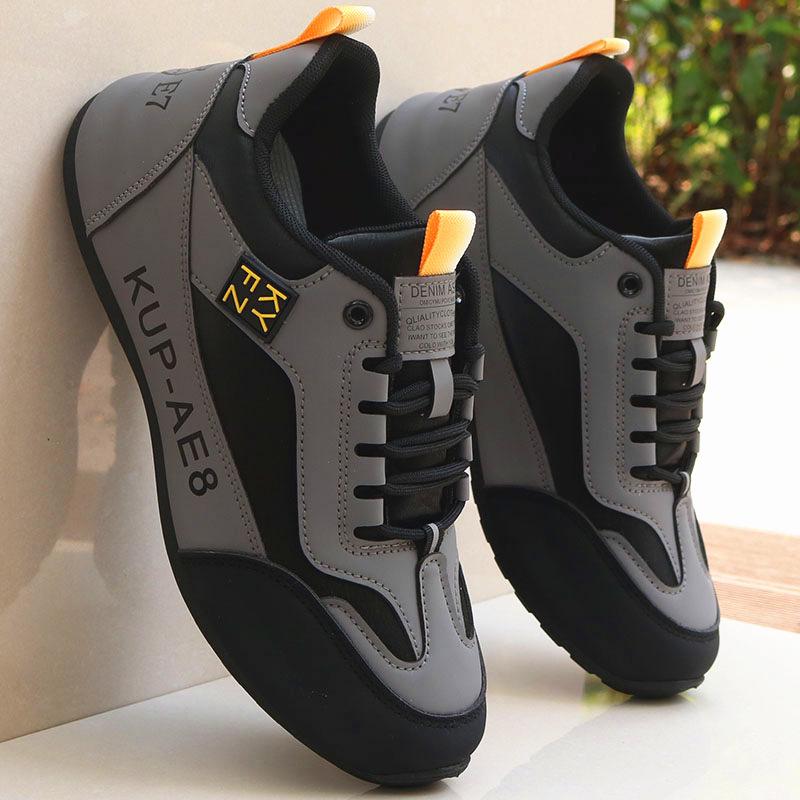 Brand Men's 2025 Waterproof Leather Sneakers - Non-Slip, Versatile Casual Shoes for Spring and Autumn