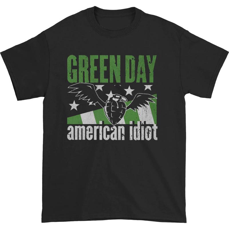 

Green Day T-shirt Classic Rock Music Band T-shirt Oversized Short Sleeved Punk Street Style Men and Women Tops S