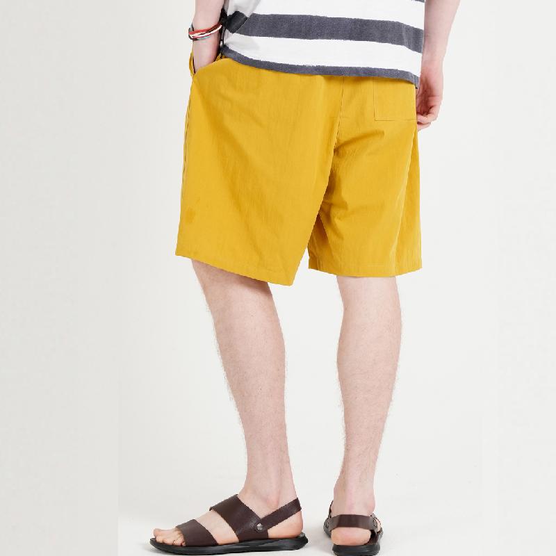 CUSTOMUS Logo Embroidery Men'S Resort Single-Pleat Wide Elastic Waist Summer Half Pants Cxs25Mwhp706 Mus