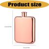 Portable Stainless Steel Square Hip Flask With Screw Lid, 7oz Small Pocket Liquor Bottle For Easy Carrying In Backpacks Or Bag