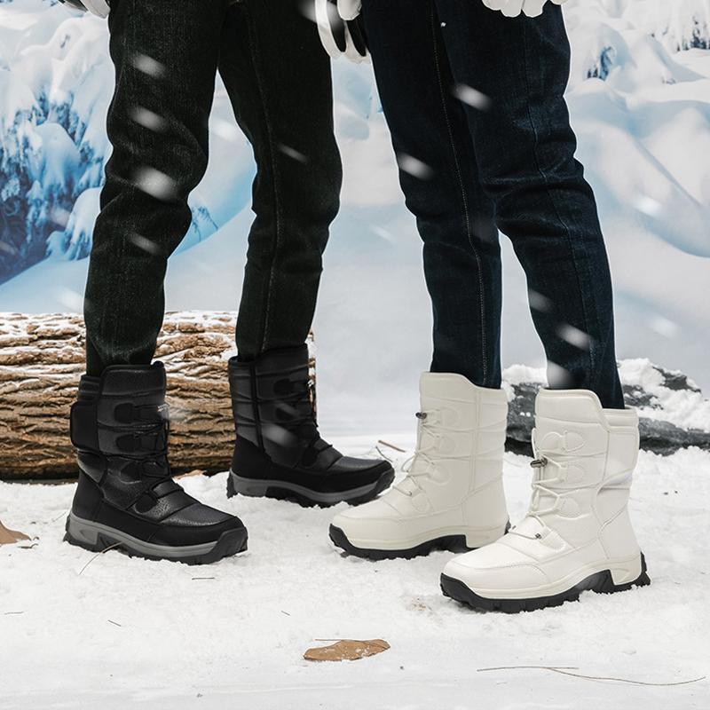 XG  NEW Winter Wool Lining Snow Boots Warm Hiking Shoes Men Anti Slip Outdoor Sport Shoes Men Warm Trekking Shoes Men