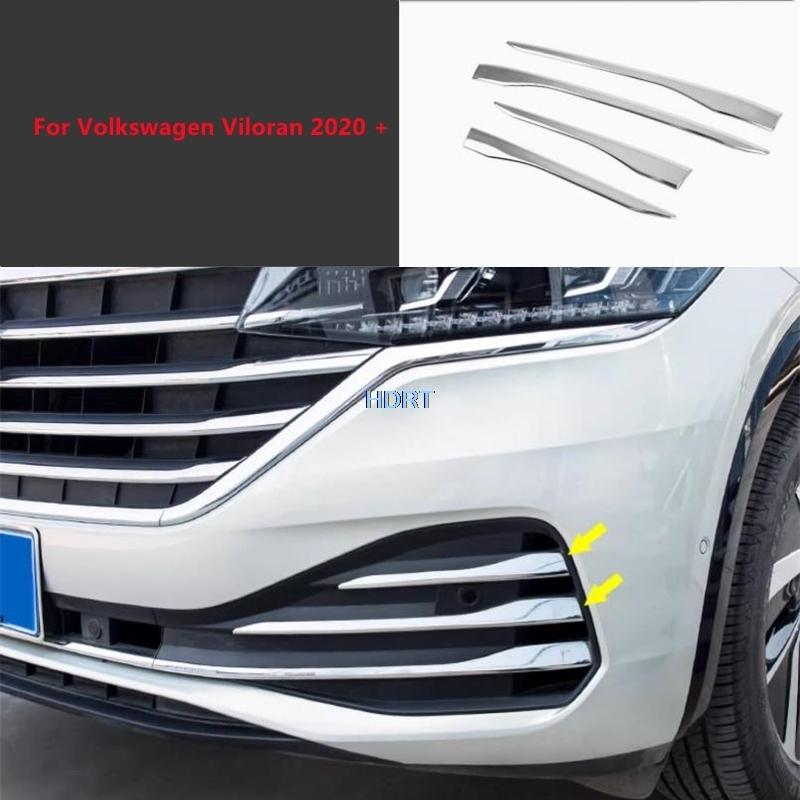 Car Styling Front Bumper Fog Light Frame Face Lamp Cover Trim Protector Decoration Accessories For Volkswagen VW Viloran +