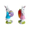 Easter Bunny Resin Craft Figurine Garden Decorative Item Realistic Animal Ornament