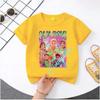 Summer Movie Soft Polyester KPop Demon Hunters Girl's T-Shirt Anime SAJA BOYS Short-sleeved Shirt Fashion Tee Parent-child Outfit