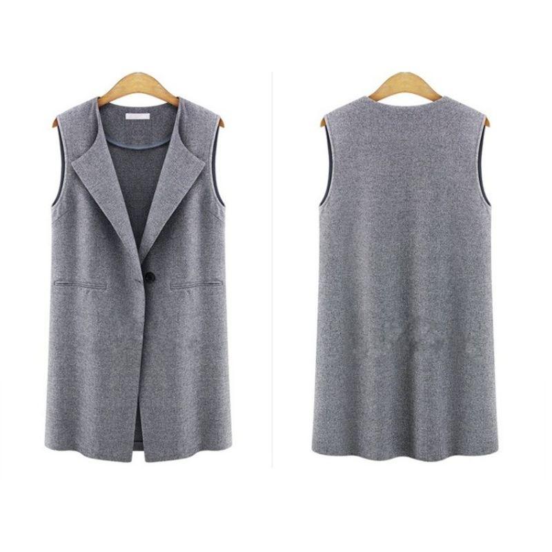 

и Зимний Европейский и Американский Универсальный Модный Новый Безрукавный Большого Размера Женская Одежда Модный Однобортный Женский Жилет Большого Размера Женский Жилет Grey 3XL