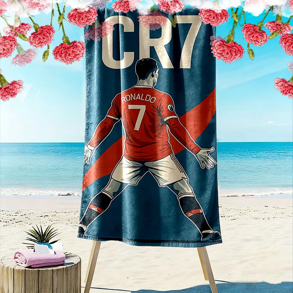 Soccer Athlete CR7 Towel Design Beach Towel Quick-drying for Travel Outdoor Sports Jogging Beach and Swimming