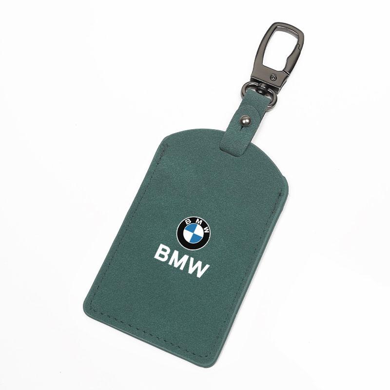 NVEQ9 Premium Leather Car Card Key Cover Protective Case For BMW Smart Card Key Accessories For BMW G80 G06 G07 G42 G14 G15 / Stickers
