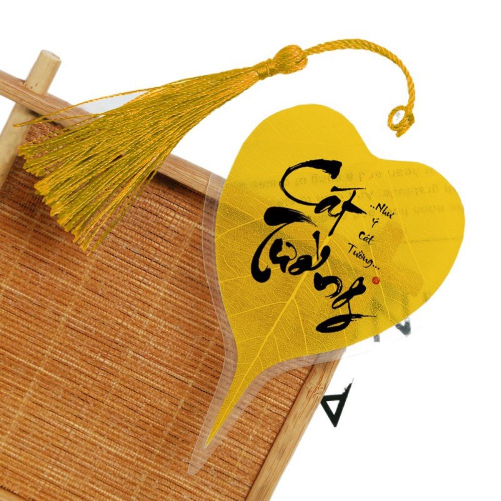 5Pcs DIY Bodhi Leaf Vein Bookmark Handmade Bookmark Pendant Vintage Southeast Asian Bookmark Home