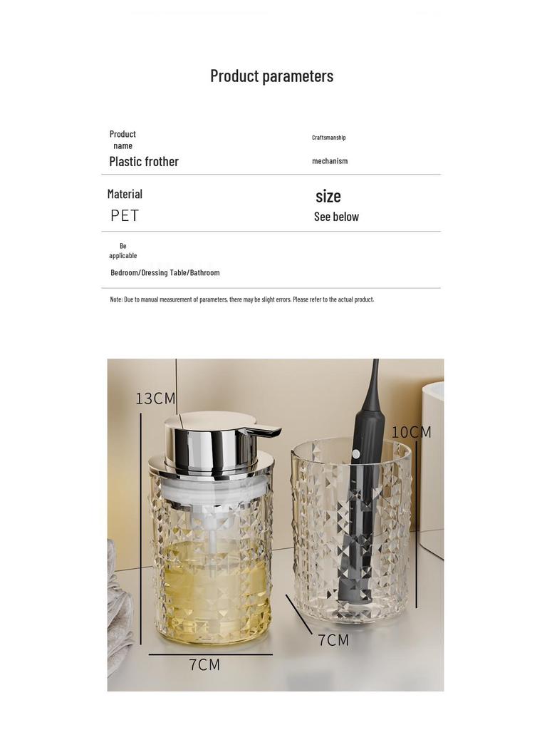 Luxury Lotion Foaming Dispenser with Multi-Functional Desktop Storage