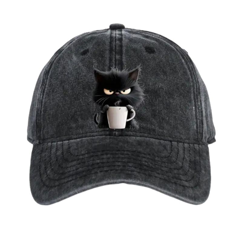 

Аниме Животное Бейсболка Регулируемая Кепка Snapback Для Мужчин Женщин Унисекс Для Активного Отдыха Дышащий Головной Убор чёрный