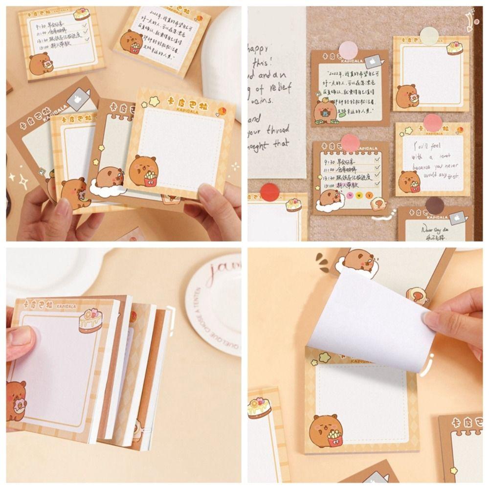 Cute Capybara Memo Pad N Times Message Paper Multifunction Capybara Sticky Note  Diary