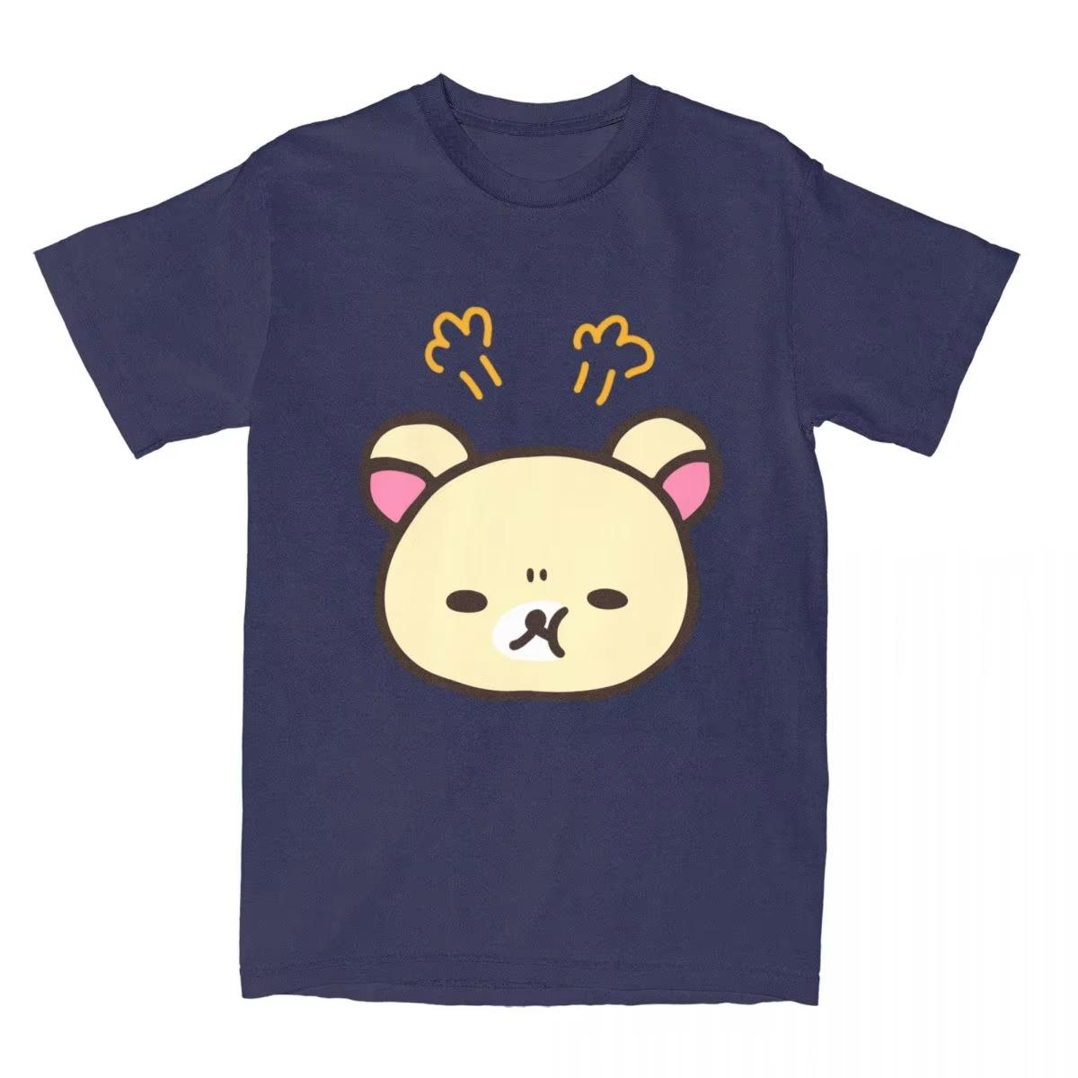 

Rilakkuma Angry T-Shirts Men Women Funny Pure Cotton Tees O Neck Short Sleeve T Shirts Original Clothes M