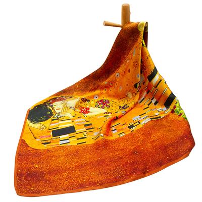 53cm 65cm 100% Natural Silk Smooth Scarves Muffler Female Customized Square Autumn Women's Shawl Hijab Friend Gift Kiss Painting