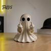 Stable Ghost Ornament Halloween Figurine, Funny Spooky Middle Finger Statue, Table Decorations, Cartoon Statement Decor Cute Resin Holiday Desktop for