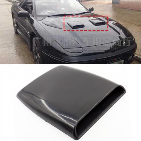 

Black Universal Car Air Flow Intake Hood Decorative Scoop Vent Bonnet Cover