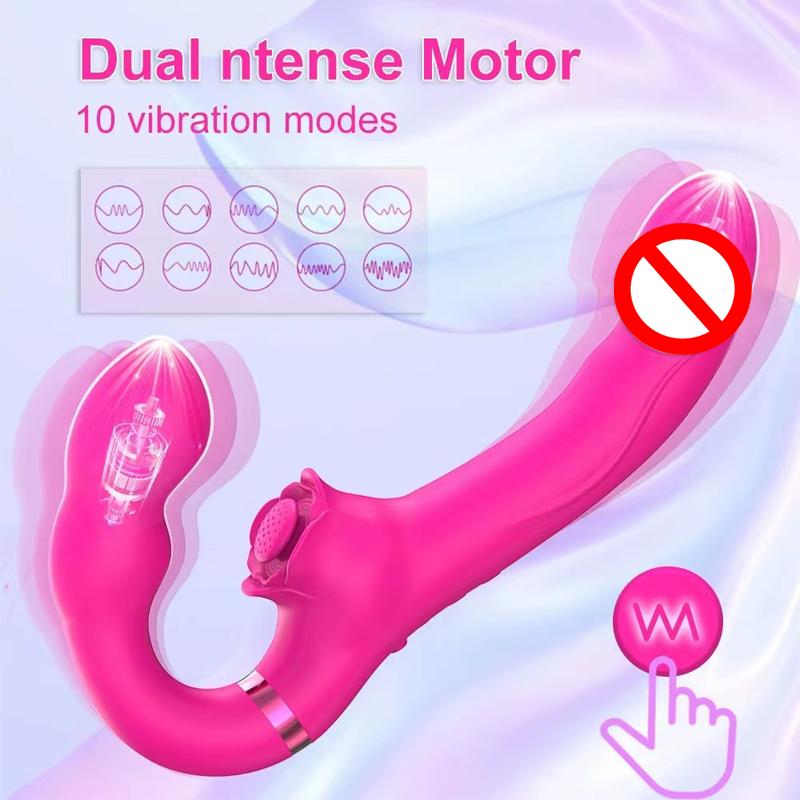 Double Head Resonance Vibrator Sharing Stimulation Clitoral Vaginal Massager Female wearable Masturbator Sex Toys For Women