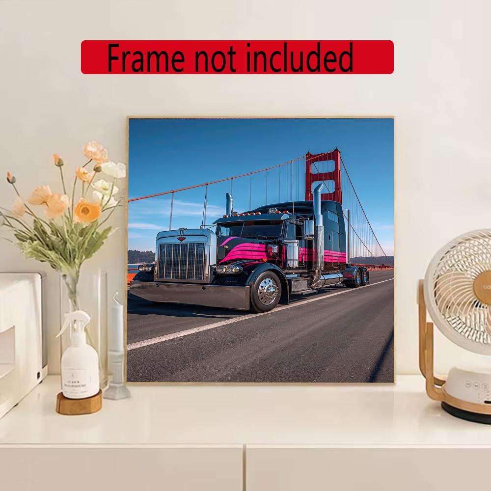 Kenworth 5D Diy Diamond Painting Round Diamond Mosaic Suitable For Beginners Diamond Painting Rhinestones Gift Frameless