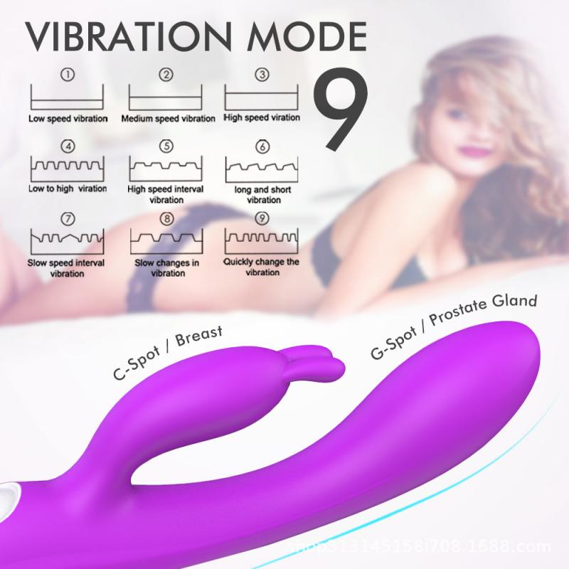 G Spot Couple Vibrator with Heating Function Clitoris G-spot Stimulation Waterproof Dildo with Vibrations Dual Motor Stimulator for Women Couple Fun