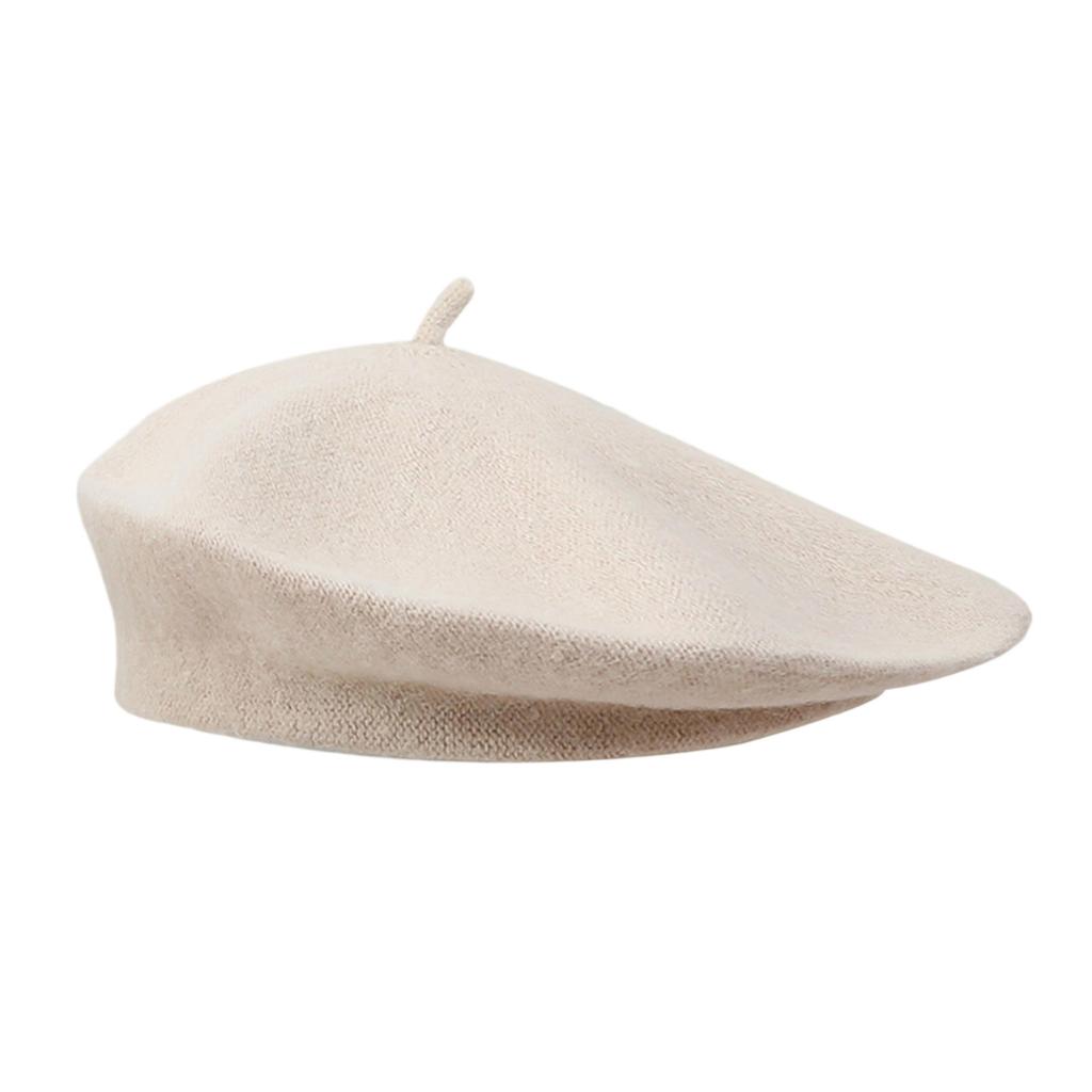 French Style Beret Hats For Fall And Winter Unisex Stretchy Soft Acrylic Blend Solid Color Elegant Retro Headwear