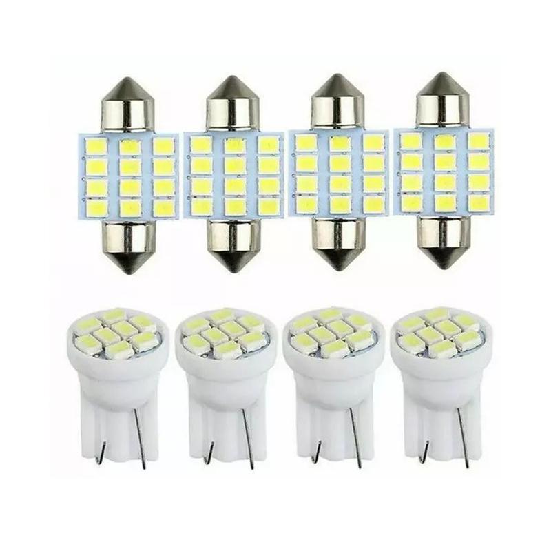 13pcs/Set 12V White LED Universal Car Interior Light Dome Map License Plate Lamp Bulb Kit 6000K