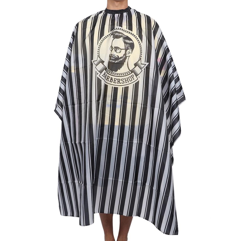 Professional Hairdressing Apron Barber Shop Breathable Hair Cutting Gown Cape (Black)