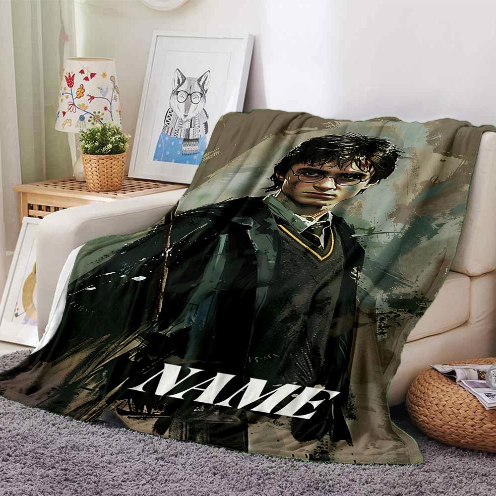 Custom Name "Harry Potter's Magical Adventure" blanket for Couch & Bed, Plush Cozy Fuzzy Blanket Super Soft & Warm Blankets for Fall and Winter. 09081