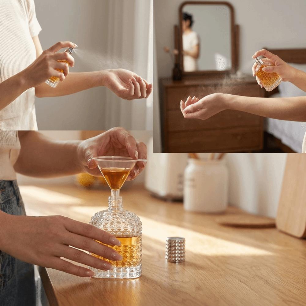 Glass Perfume Atomizer Pineapple Shape Fragrance Storage Glass Perfume Bottle  Daily Outing