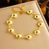 Pulsera de Cadena con Eslabones de Gota de Agua Chapada en Oro de 18 Quilates, Delicada Pulsera Declaración de Gota de Agua para Mujer, Joyería de Moda