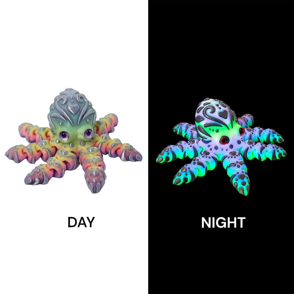 3D Printed Love Movable Toy Crafts Ornaments With Movable Joints Children's Cute Desktop Decoration Blue