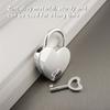 4sets 1.5 x 1.2 Inch Heart Shaped Padlock Metal Decorative Love Lock  For Jewelry Box