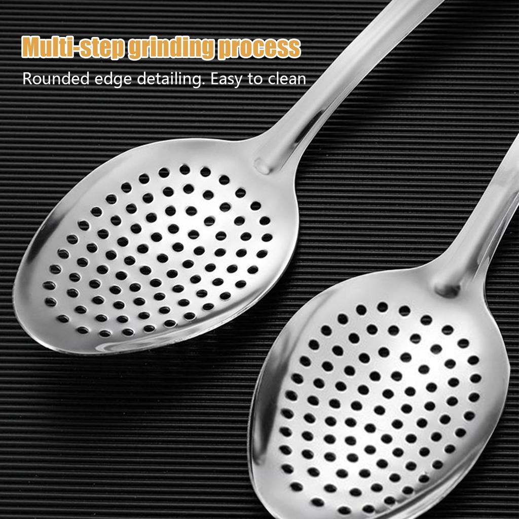 Slotted Spoon Strainer Spoon Skimmer Slotted Spoon Pepper Strainer Kitchen Colander Spaghetti Drain Spoon Food Filtration