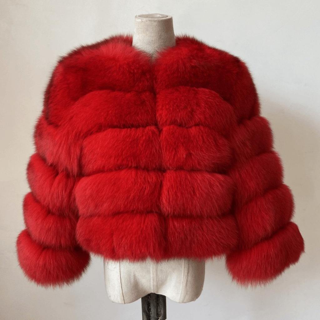 VAYLA Damenmode Kunstpelzmantel Super Heiß Herbst Winter Damen Kurze Kunstfuchs Fell Flauschige Jacke Hohe Qualität Top Damen Pelzmäntel