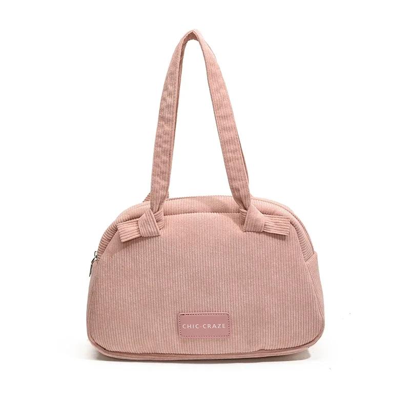 Velvet shoulder bag for women large capacity monochromatic all-purpose bag elegant bags