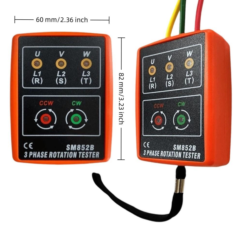 60V-600V AC Phase Sequence Meter LED Indicator Phase Indicator Detector Industrial Maintenance