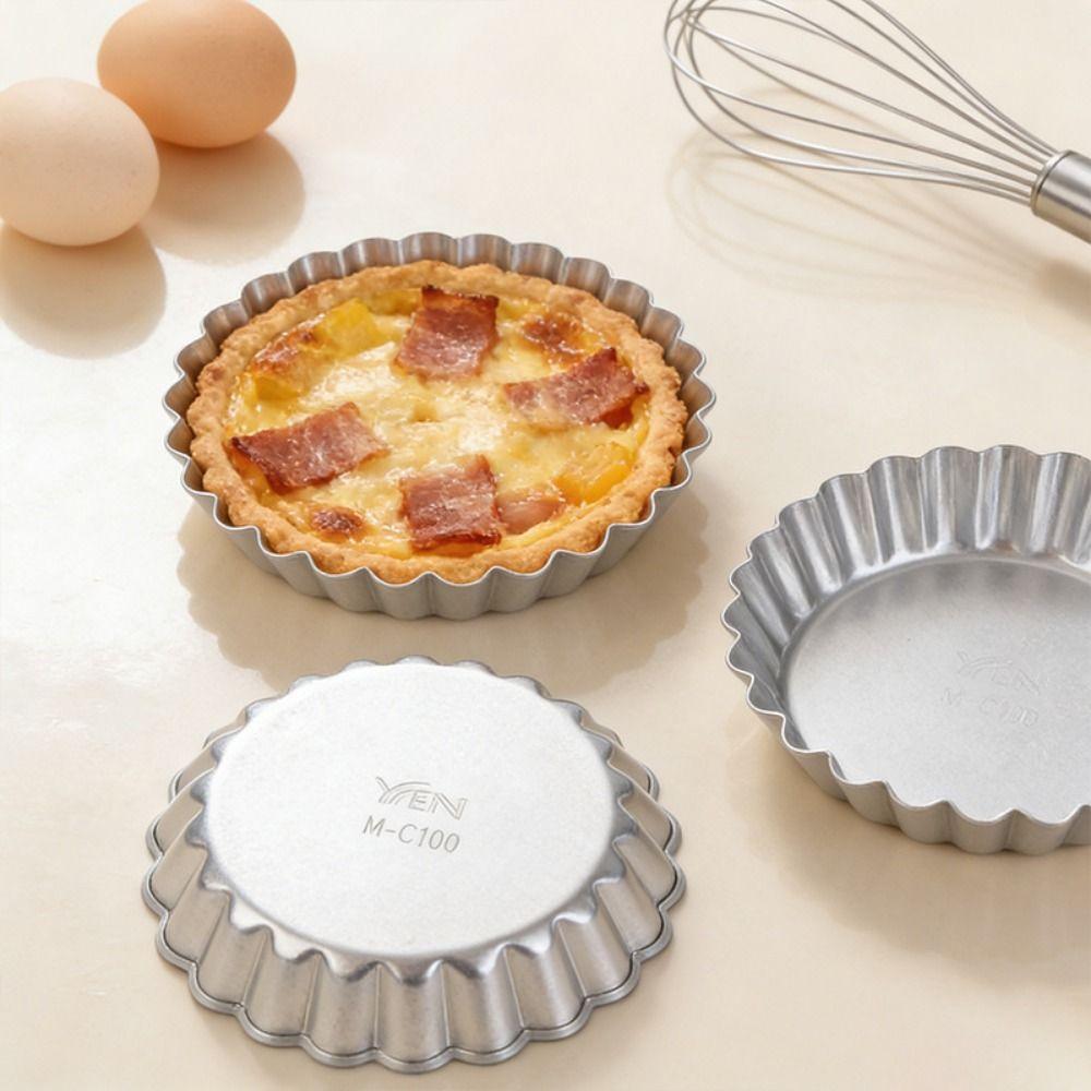 Edge-patterned Egg Tart Molds Nonstick Pie Plate Mould Bakeware Quiche Pans  Kitchen Tools
